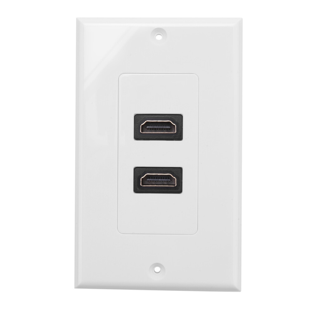 2-Ports Wall Face Plate Panel Outlet 1080P Cover Coupler Socket 4851839542812