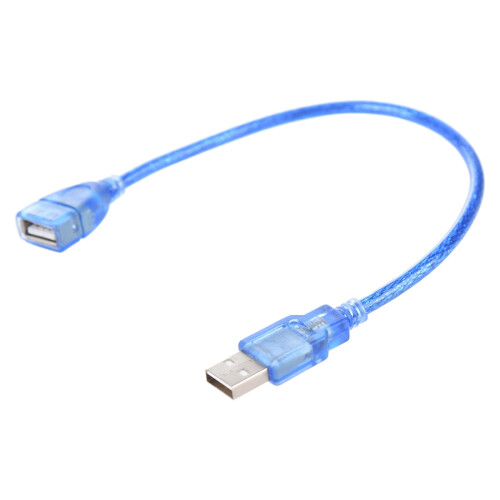 Korte USB 2.0 Type-A vrouwelijk naar Type-A mannelijk verlengkabel 1