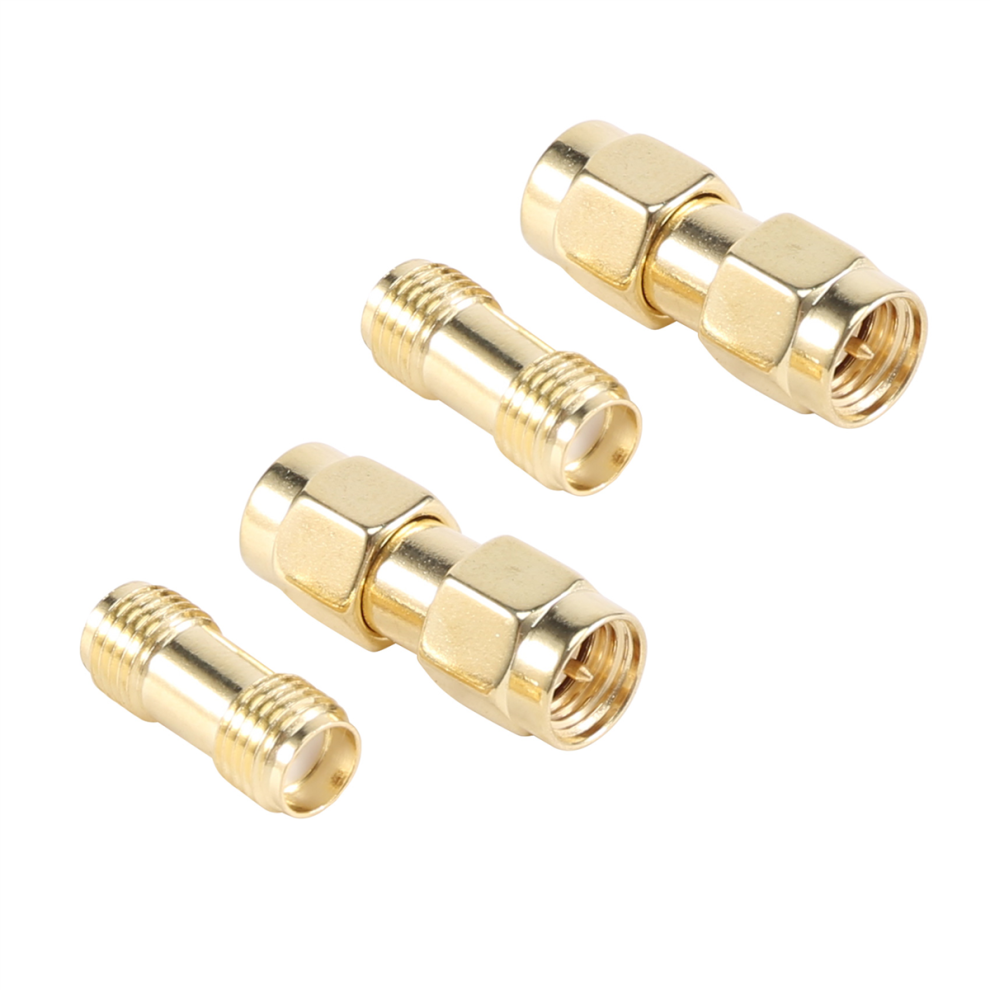 2X Sma Male To Male +2X Female To Female Coaxial Adapter Connector Gold 4851839545431