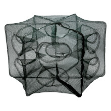 12 Holes Automatic Fishing Net Shrimp Cage Nylon Foldable Crab Fish Trap Cast
