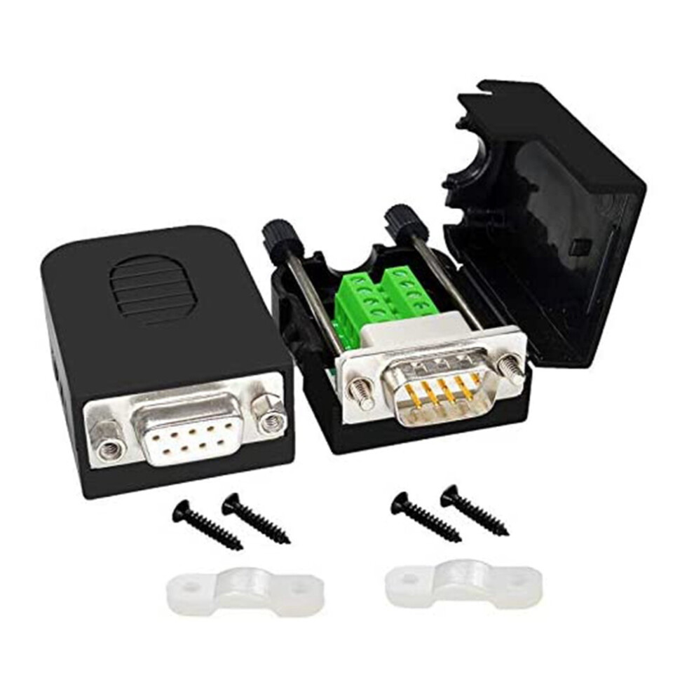 Db9 Solderless Connector Rs232 D-Sub Serial To 9-Pin Port Terminal 4851839544410