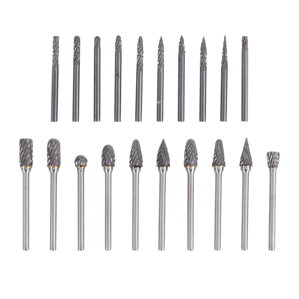 Double Cut Carbide Rotary Burr Set 20Pcs Die Grinder Bits 4851839548982