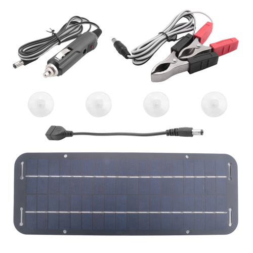 Caricatore e mantenitore di batteria portatile da pannello solare 12V 30W per auto e barca 1