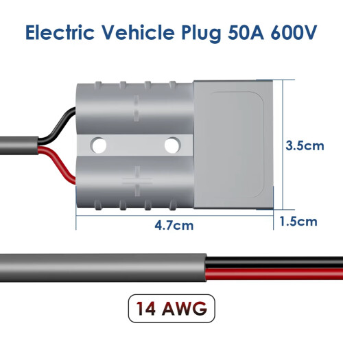 Para Mini Conector Plug to Plug 50A Cabo de Alimentação A 2
