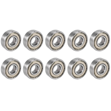 10 stuks kogellagers, miniatuur diepgroefkogellagers 608 ZZ 8 x 22 x 7 mm van lagerstaal