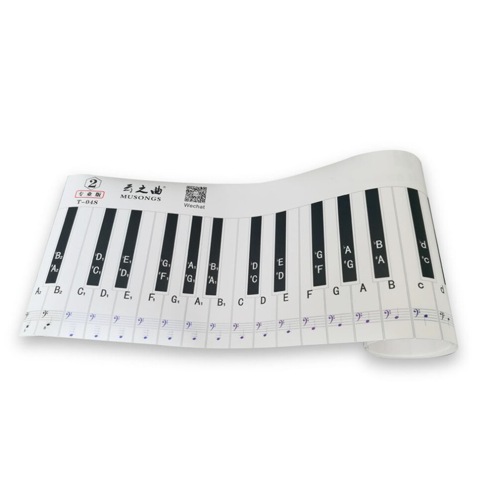 Professional Version 88 Key Keyboard Piano Finger Simulation Practice Guide Teaching Aid Note Chart for Beginner Student