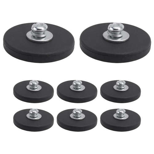 8er-Pack beschichtete Neodym-Magnetbasis 43 mm M6-Gewinde, schwarz 1