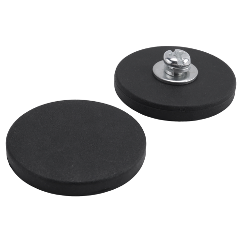 8er-Pack beschichtete Neodym-Magnetbasis 43 mm M6-Gewinde, schwarz