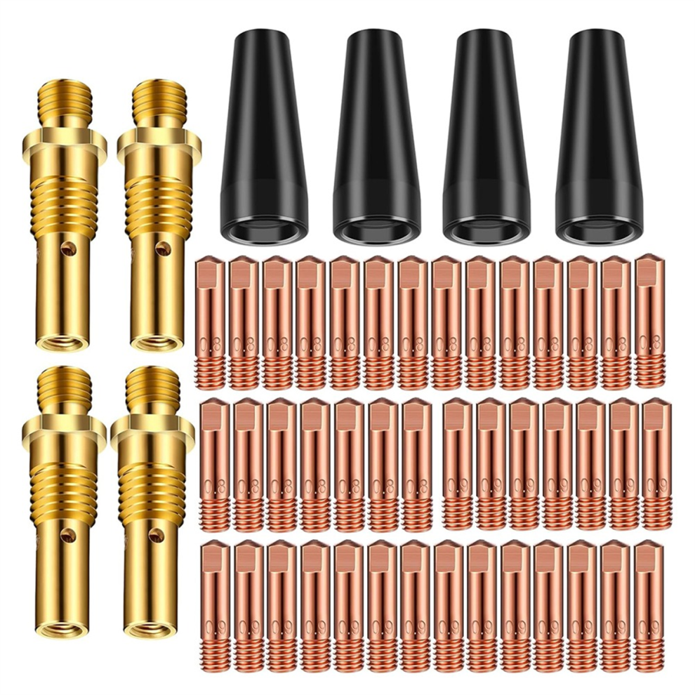 50Pcs Flux Core Gasless Nozzle Tips Kit, Mig Welding Accessory 4851839554778