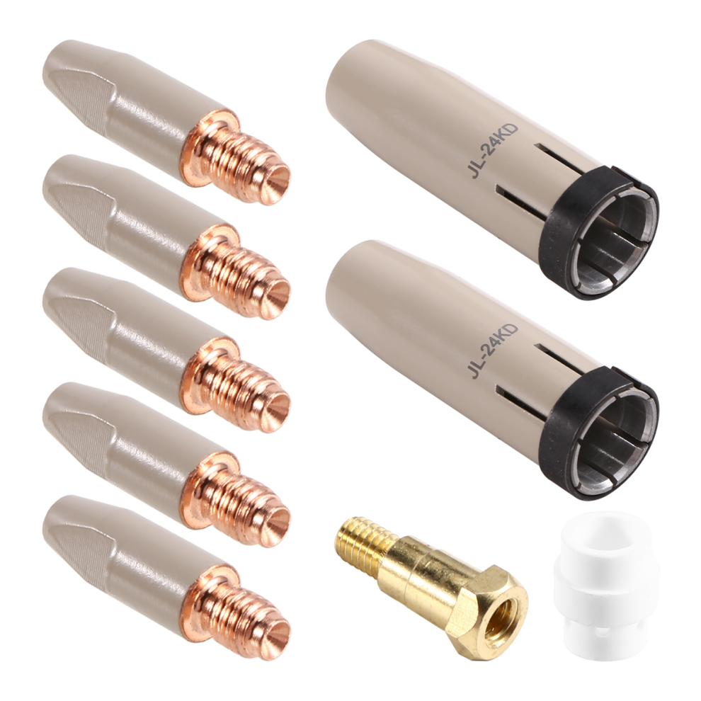 9Pcs 24Kd Coating Protection Nozzle 0.8Mm Mig Torch 4851839554358