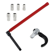 Plumber Socket Wrench with 5 Sockets&1 Chuck Tap Back Nut Wrench, A