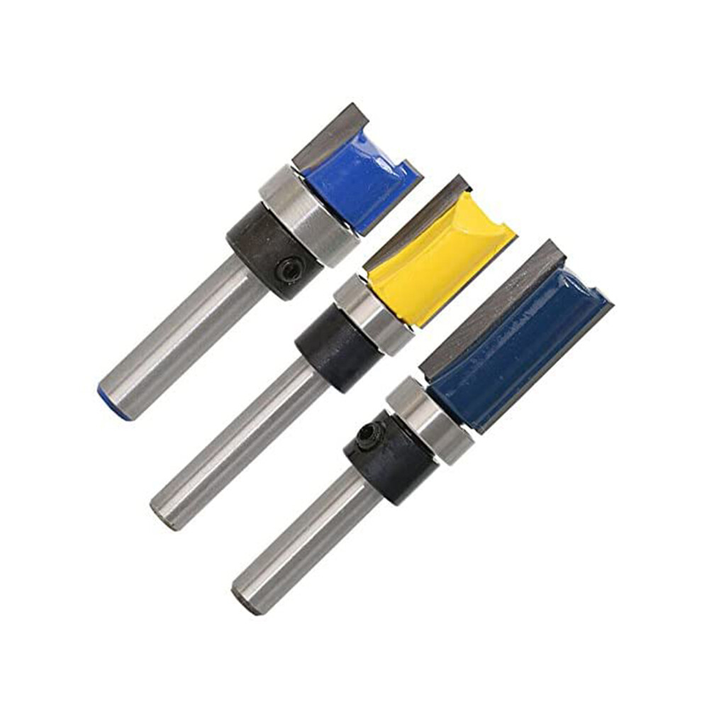 3Pcs 1/4 Inch Shank Flush Trim Router Bits Pattern Template Router 4851839565071