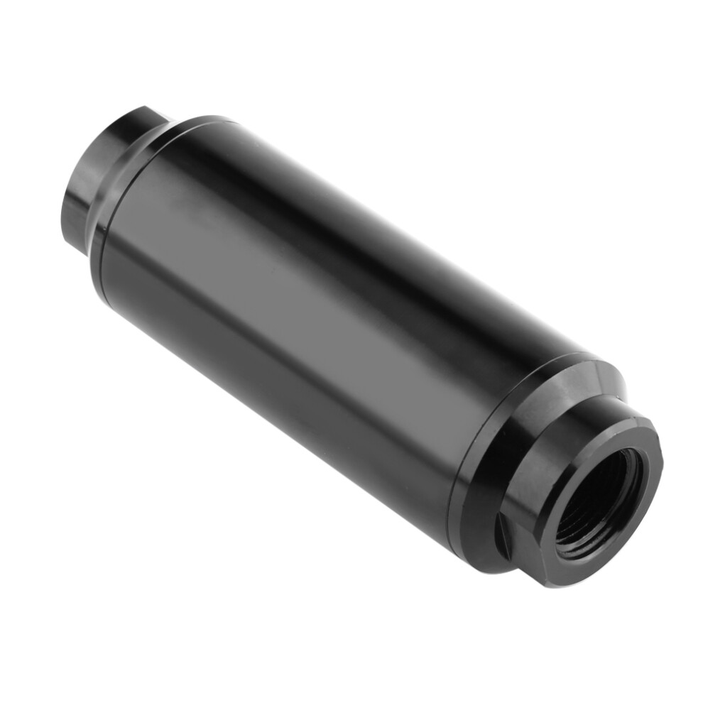 Universal Aluminum 44Mm Car Inline Oil Fuel Filter With An6 An8 Adapter Fittings Black 7671324378347