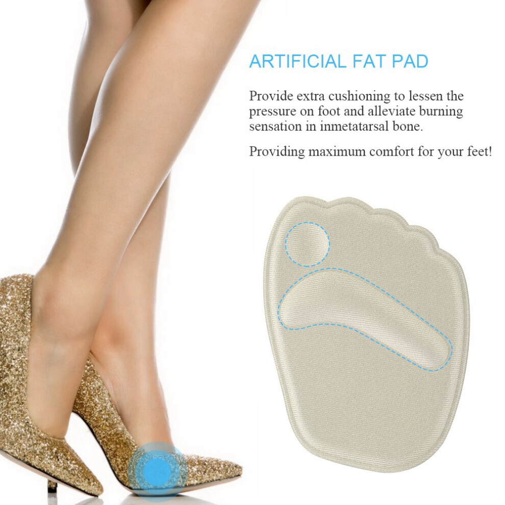 Thick Ball of Foot Cushions, 2 Pairs Anti slip Gel Metatarsal Foot Pads