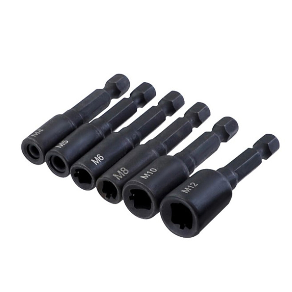 1/4 Hex Shank Thread Tap Socket Adapter For Machine Tapping 6Pcs 4851839567198