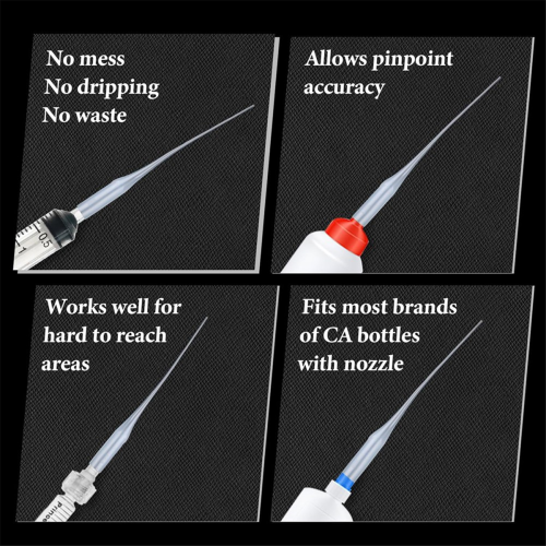 Glue Tips, Plastic CA Glue Head Extender,Glue Precision Applicator A 2