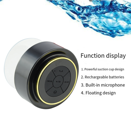 Bluetooth Shower Speaker Portable Waterproof Speaker with Suction Cup 1