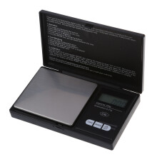 Balança digital portátil LCD de 100g * 0,01g para pesagem de joias, gramas, preta