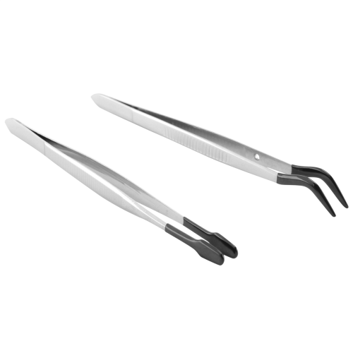 2 Stück Pinzetten-Set mit Gummispitzen - Bastellabor - 15 cm 1