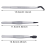 Set di pinzette in PVC con punte in gomma, 3 pezzi, nero 3