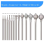 Conjunto de 13 Brocas de Diamante em Forma de Bola com Mandril de 3/32 polegadas para Ferramentas Rotativas 2