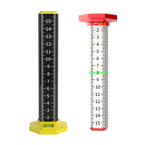 2 pezzi Righello per misurare l'altezza delle piastrelle del soffitto e del pavimento, con base magnetica 2