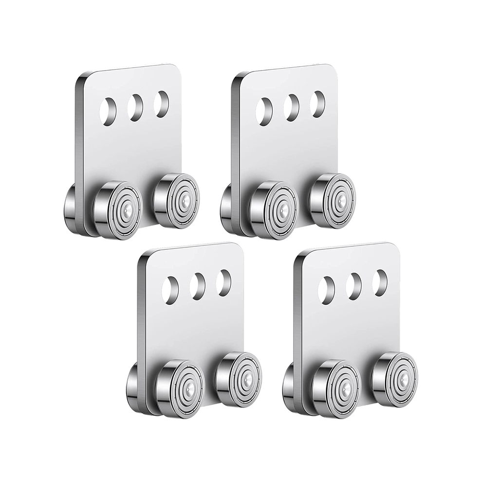 4 Pcs 4 Wheel Trolley Assembly Roller Trolley Stable Welded Channel 4851839575414