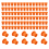 100 tampas de segurança para vergalhões, cor laranja, 2,36 x 2,17 x 1,5 polegadas 1