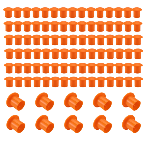 100 tampas de segurança para vergalhões, cor laranja, 2,36 x 2,17 x 1,5 polegadas