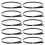 Abraçadeiras de metal pretas, 100 peças, 11,8 polegadas, braçadeira de cabo de aço inoxidável 304 3