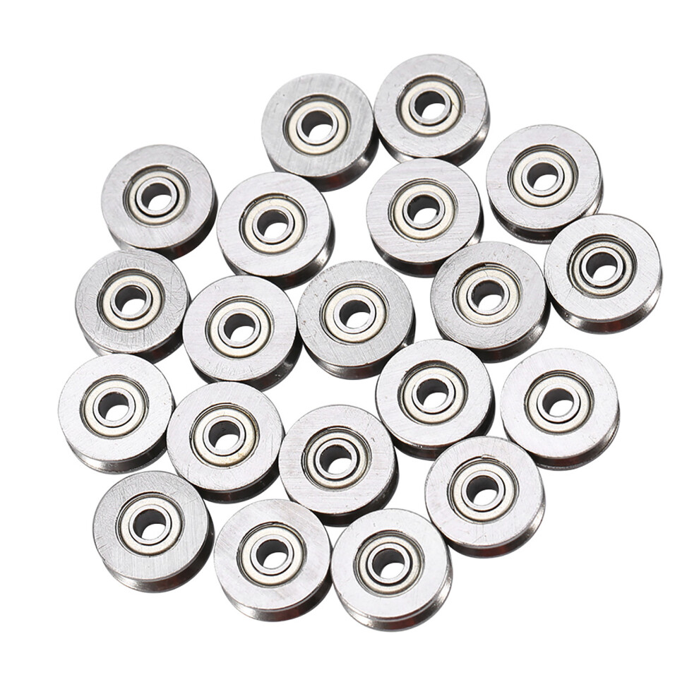20Pcs V623zz V Groove Ball Bearing Pulley For Rail Track Linear Motion System 3X12x4mm 3181324379397
