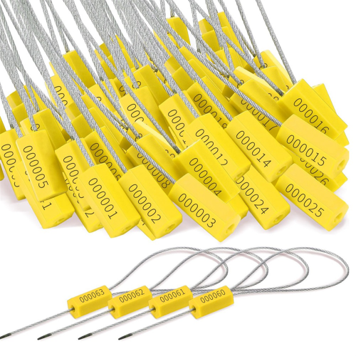 120 Steel Cable Seals Metal Security Seal,Yellow