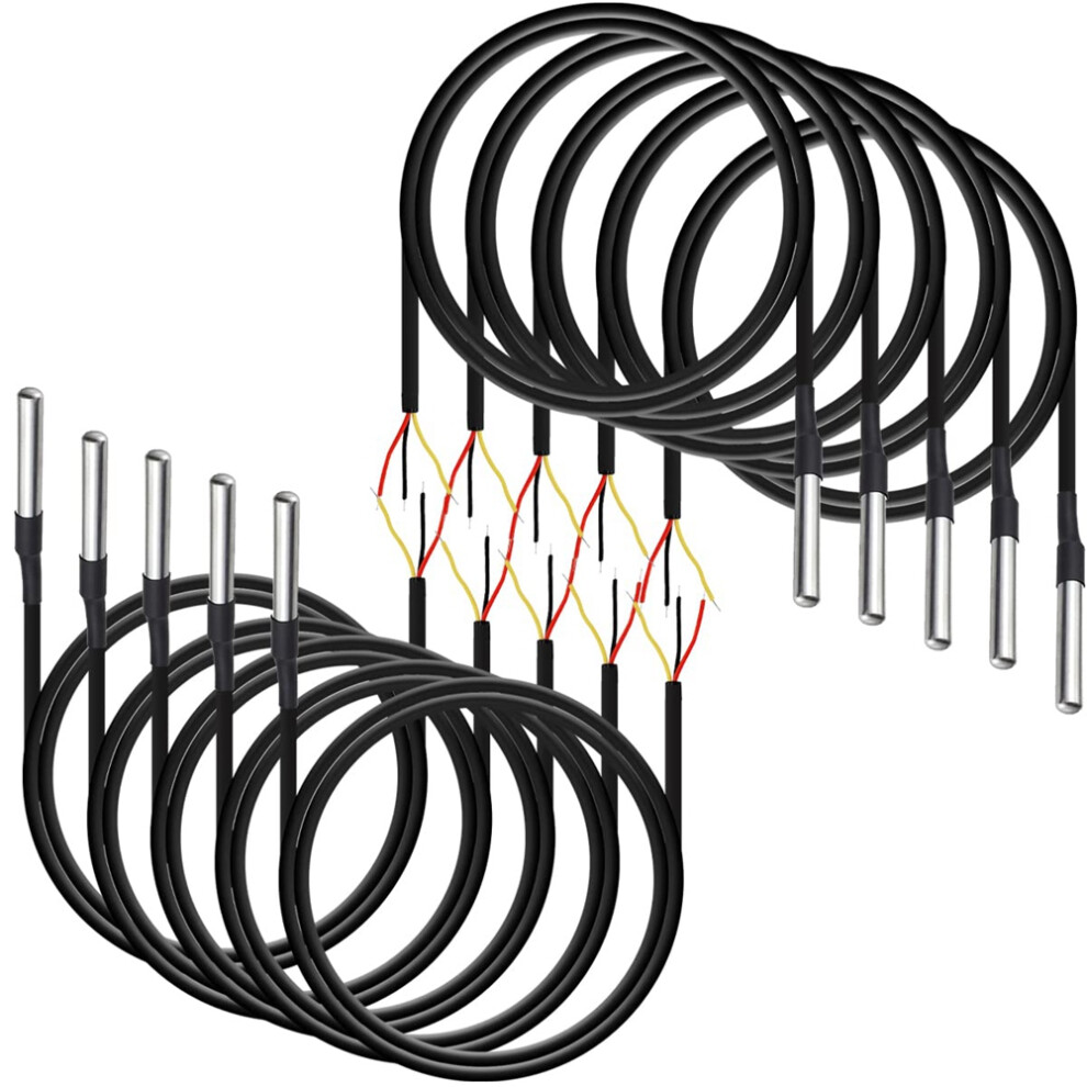 10Pcs Temperature Sensor, (-55- +125) - 1 Meter/3.2Ft