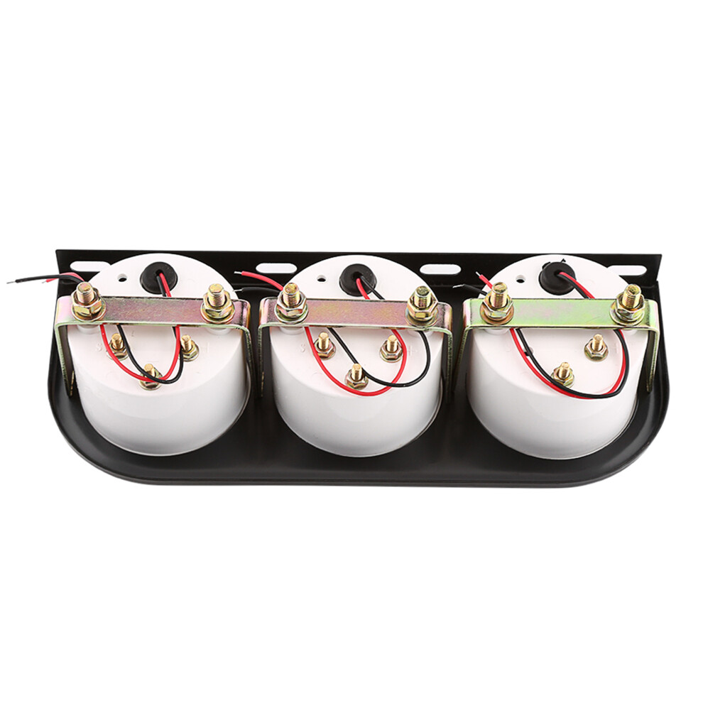 52mm Triple Gauges 3 in 1 Voltmeter  Water Temp Gauge  Oil Pressure Meter w Sensor For Car Truck-image-OPC-PHWM2H2-NEW