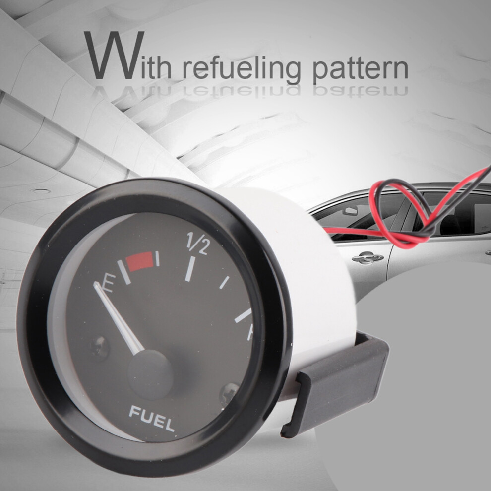 52Mm Universal Car Fuel Level Gauge Led Digital Eâ1/2ÂF Range Meter With Fuel Sensor 7901324386838