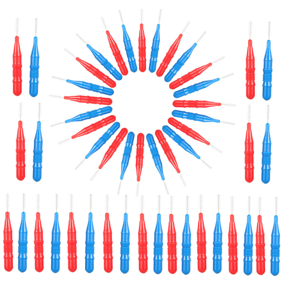 50pcs Interdental Brush Floss Head Tooth Pick Tool Between Teeth Brush Professional Teeth Cleaning Brush