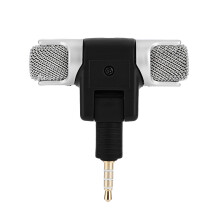 Mini Stereo Microphone Mic 3.5mm Gold plating Plug Jack for Andriod Phones iPhones