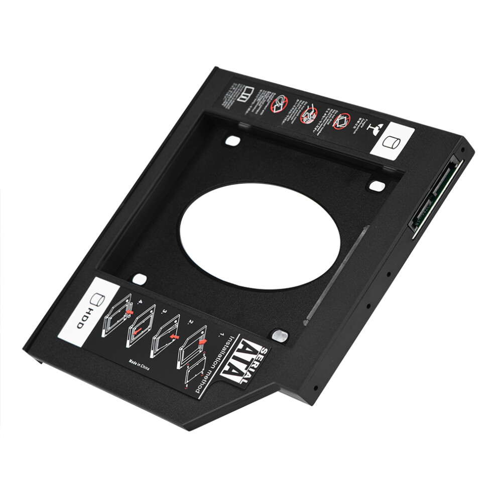 2.5" Sata Hdd Ssd Enclosure Hard Disk Drive Bay Caddy Optical Dvd Adapter For Laptop 9.5Mm 9431324388375
