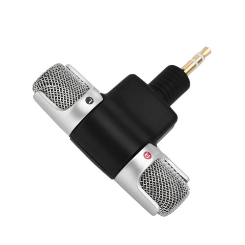 Mini Stereo Microphone Mic 3.5mm Gold plating Plug Jack for PC Laptop MD Camera 2