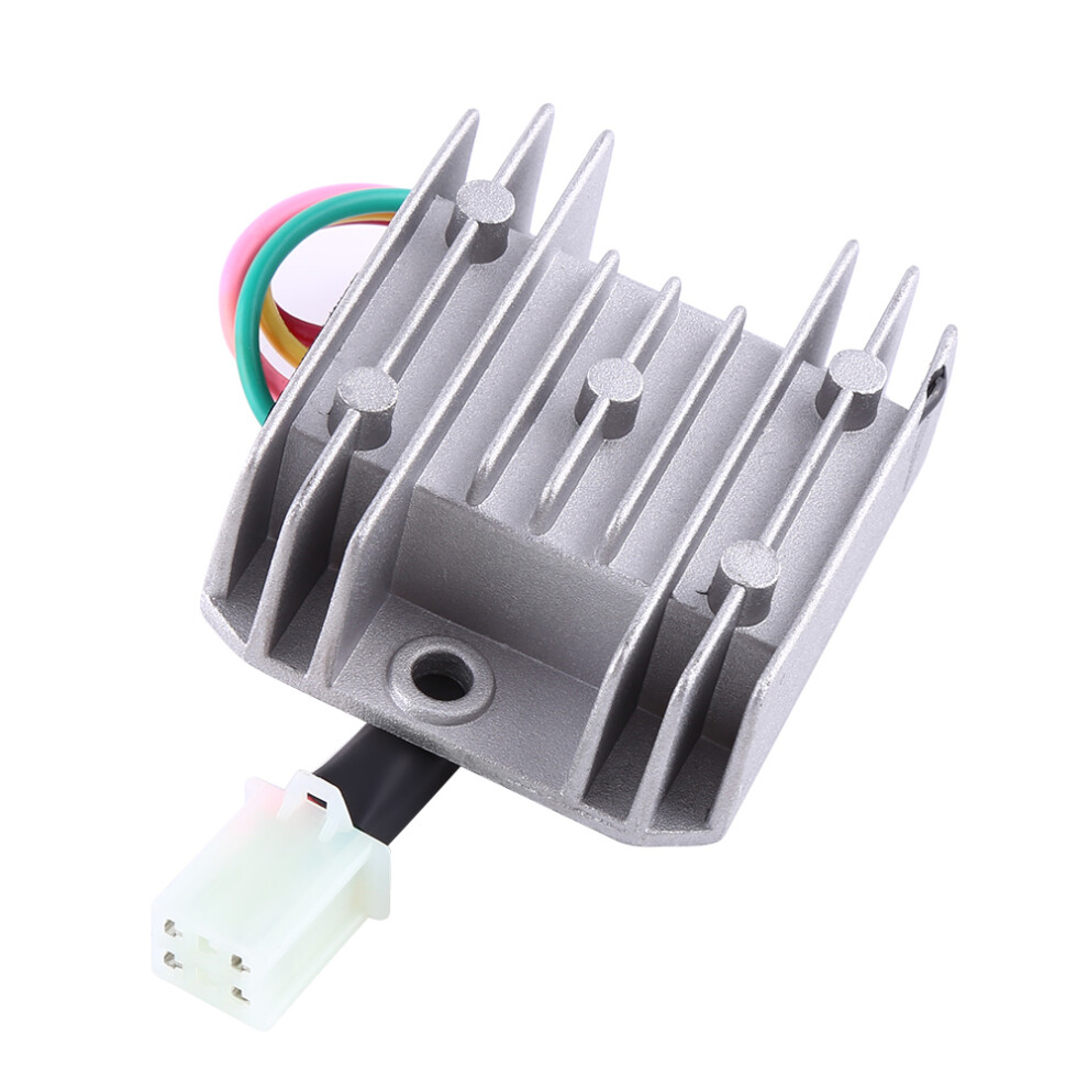 4 Wires 4 Pins 12 Voltage Regulator Rectifier For 150-250Cc Motorcycle Scooter Moped Atv White 7901324389358