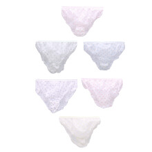 7pcs Women Travel Printed Disposable Pregnant Postpartum Paper Cotton Brief Panties L
