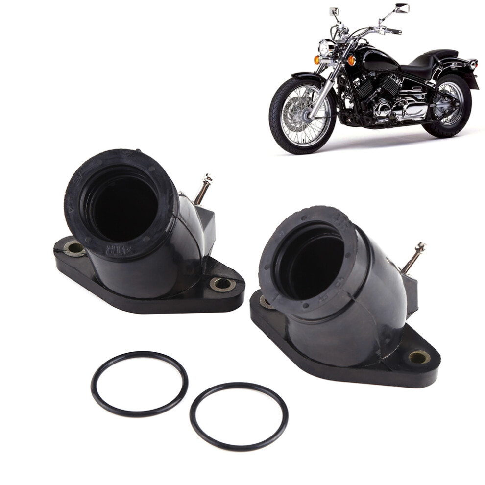 2 X Motorcycle Carb Intake Carburetor Interface Adapters For Yamaha Xvs400 Xvs650a 3661324390238
