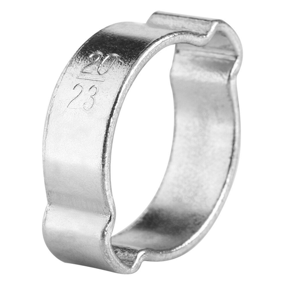 10Pcs Zinc Plated Iron Galvanized Two Ear Hose Clamp 5Â23Mm For Fule Petrol Pipe Tube (20Â23Mm) 8451324391565