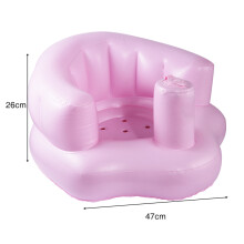 Aufblasbarer Baby-Sitz PVC Weiche Bad- & Essstuhl 26x47cm Pink