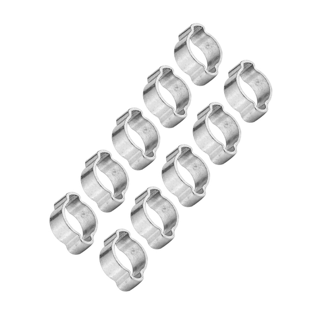 10Pcs Zinc Plated Iron Galvanized Two Ear Hose Clamp 5Â23Mm For Fule Petrol Pipe Tube (15Â18Mm) 6901324391543