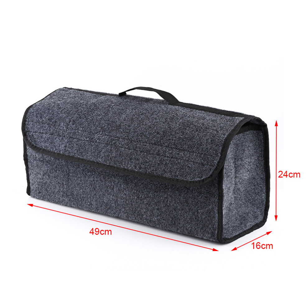 Car Seat Back Rear Storage Bag Trunk Organizer Holder Pocket Hanger Pouch Collapsible Gray 6911324394857