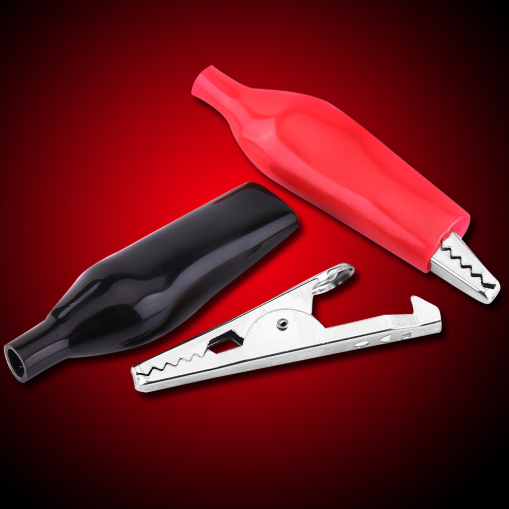 20Pcs 28Mm Metal Alligator Clip Crocodile Electrical Clamp For Testing Probe Meter Black&Red 9481324397372