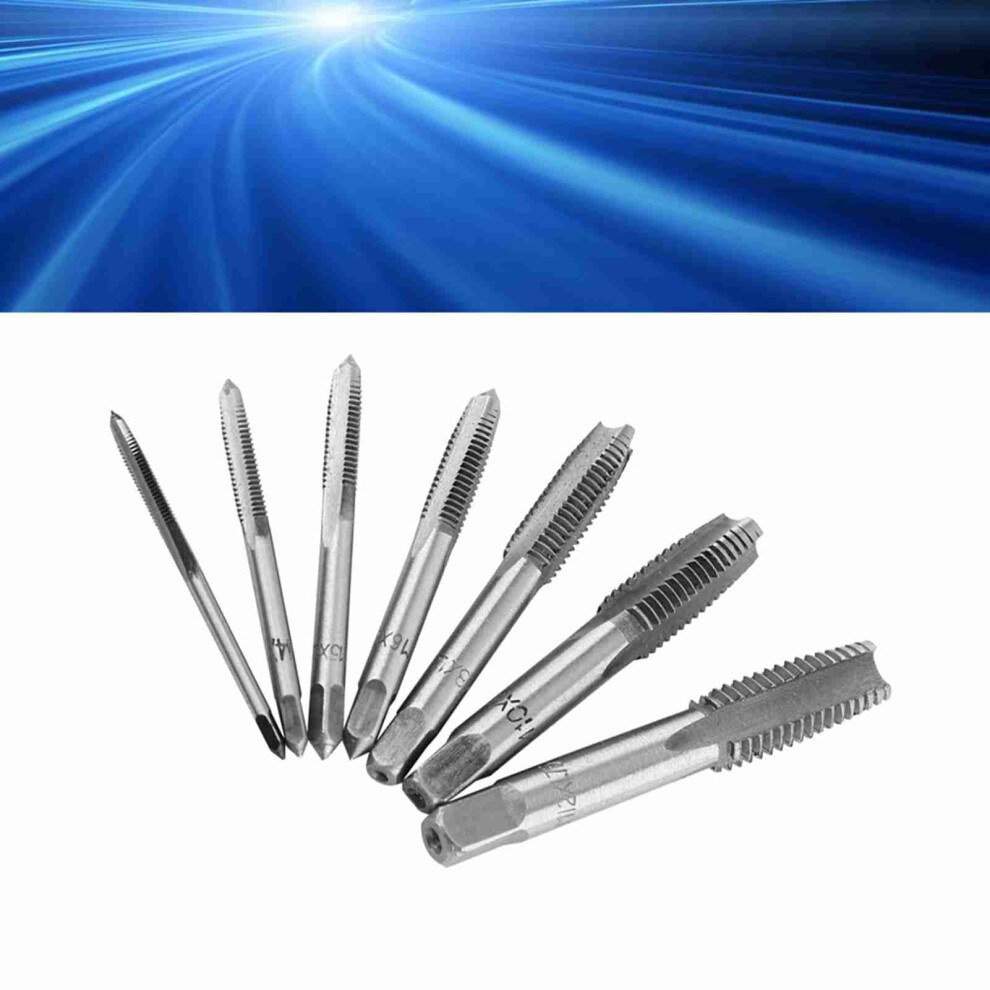 7Pcs Metric Thread Steel Tap Tapping Tool M3, M4, M5, M6, M8, M10, M12 4631324398854