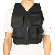 Nylon CS Game Molle Plate Carrier Body Armor Vest For Children (black)