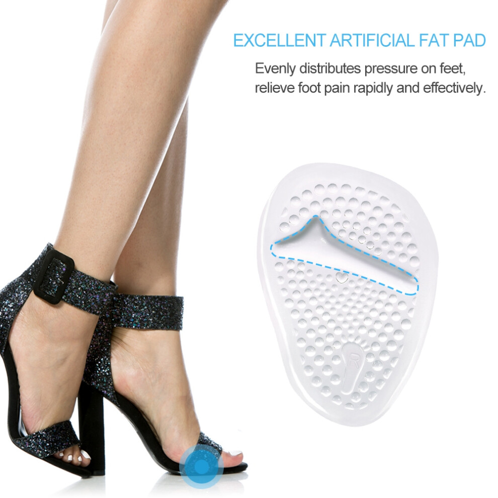 Ball of Foot Cushions, 2 Pairs Anti Slip Shoe Pads Inserts Gel Forefoot Insoles for Women